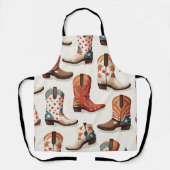 Cowboy-Stiefel-Muster Schürze (Vorderseite)