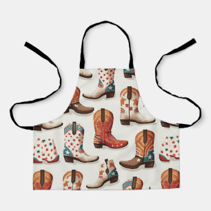 Cowboy-Stiefel-Muster Schürze