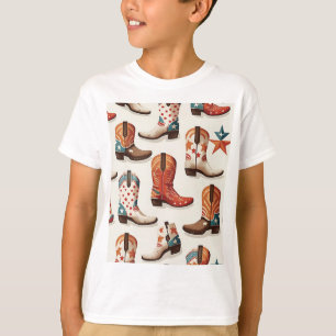 Cowboy-Stiefel-Muster T-Shirt