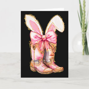 Cowboy-Stiefel Osterhase Howdy Coquette Karte