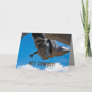 Cowboy Stiefel Sporen & Open Blue Sky Birthday Car Karte