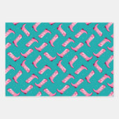 Cowboy Stiefel und Blume Geschenkpapier Set (Vorderseite 3)