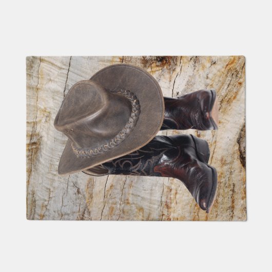 Cowboy Stiefel und Hut Fußmatte (Vorderseite)