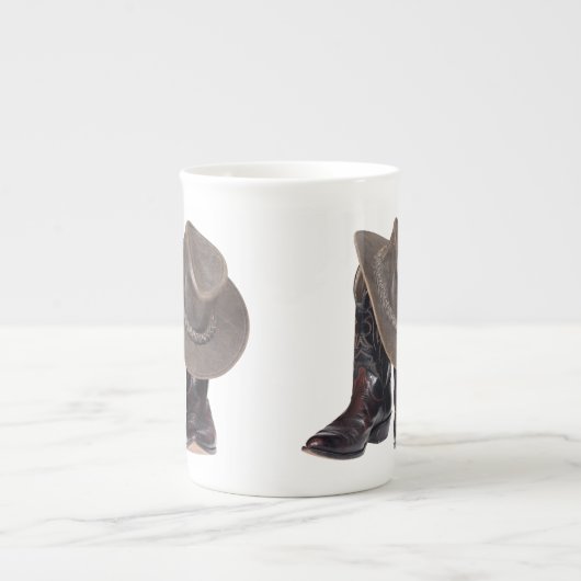 Cowboy Stiefel und Hut Porzellantasse (Vorderseite)