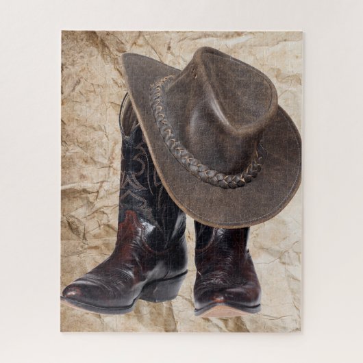 Cowboy Stiefel und Hut Puzzle (Vertikal)