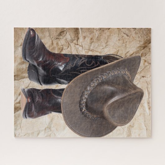 Cowboy Stiefel und Hut Puzzle (Horizontal)