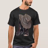 Cowboy Stiefel und Hut T-Shirt (Vorderseite)