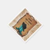 Cowboy Stiefel Western personalisierte Party Servi Serviette (Ecke)