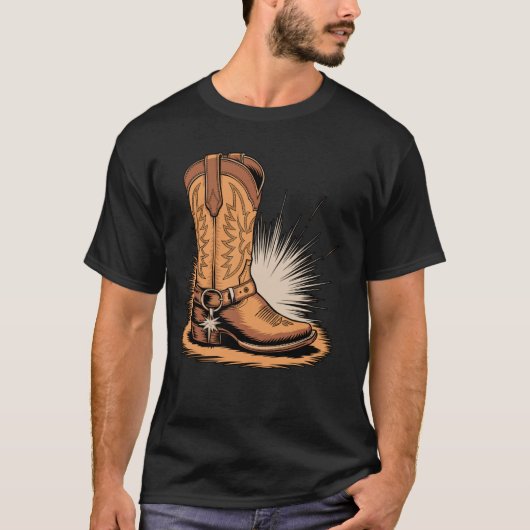 Cowboy-Stiefel Western T-Shirt (Vorderseite)
