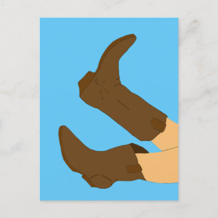 Cowboy-Stiefel Yee-Haw Postkarte
