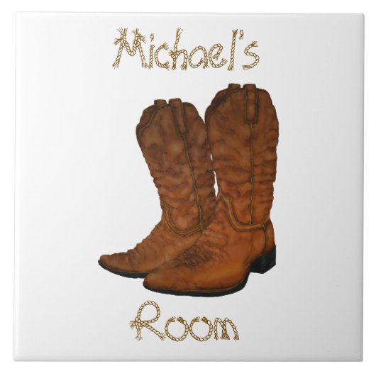 Cowboy-Stiefel-Zimmer Fliese (Vorderseite)