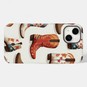 Cowboy Stiefelmuster Case-Mate iPhone Hülle (Rückseite (Horizontal))