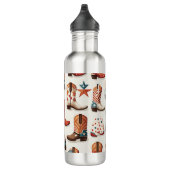 Cowboy Stiefelmuster Edelstahlflasche (Rechts)
