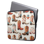 Cowboy Stiefelmuster Laptopschutzhülle (Vorderseite Links)