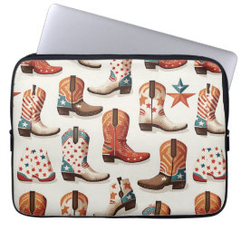 Cowboy Stiefelmuster Laptopschutzhülle