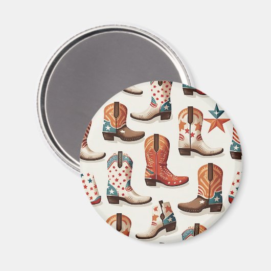 Cowboy Stiefelmuster Magnet (Vorderseite/Rückseite)