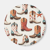 Cowboy Stiefelmuster Magnet (Vorne)