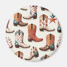 Cowboy Stiefelmuster Magnet