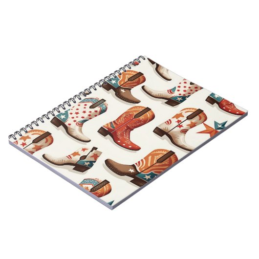 Cowboy Stiefelmuster Notizblock (Linke Seite)