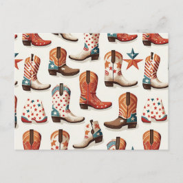 Cowboy Stiefelmuster Postkarte