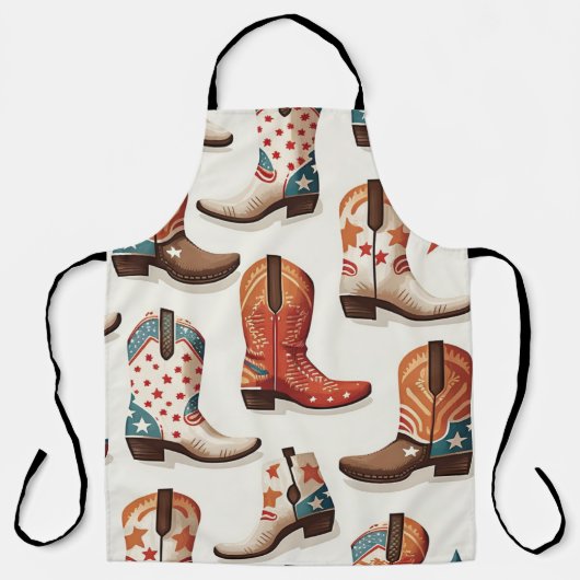 Cowboy Stiefelmuster Schürze (Vorderseite)