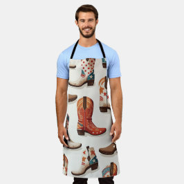 Cowboy Stiefelmuster Schürze