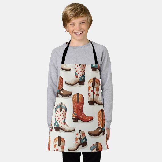 Cowboy Stiefelmuster Schürze (Getragen)