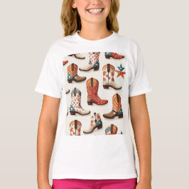 Cowboy Stiefelmuster T-Shirt