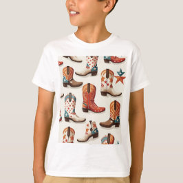 Cowboy Stiefelmuster T-Shirt