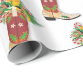 Cowboy Stiefelpapier Geschenkpapier (Rolleneckpunkt)