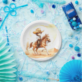 Cowboy-Style Rustic Boy Baby Shower Pappteller
