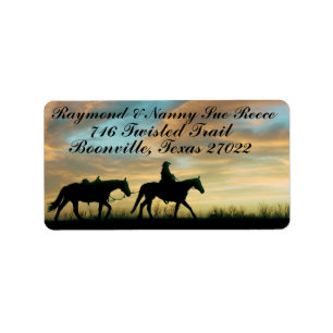 COWBOY SUNRISE ADRESSAUFKLEBER