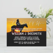 Cowboy Sunset Memorial Service Ankündigung (Stehend Vorderseite)