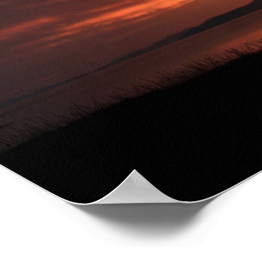 Cowboy Sunset Poster (Ecke)