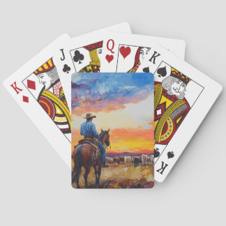 Cowboy Sunset Spielkarten
