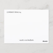 COWBOY SWAG # 4 POSTKARTE (Rückseite)