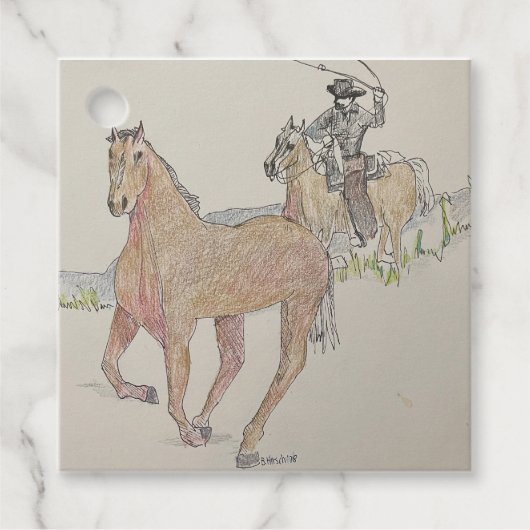 Cowboy-Tag Geschenkanhänger (Vorderseite)