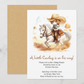 Cowboy Tales: Rustic Wild West Baby Shower Einladung (Vorne/Hinten)