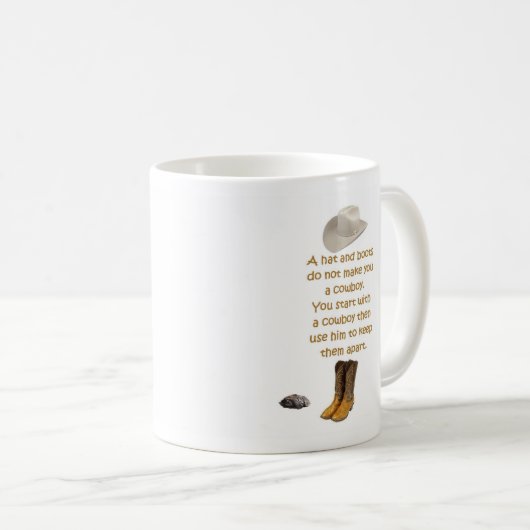 Cowboy-Tasse Kaffeetasse (VorderseiteRechts)