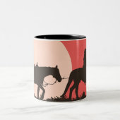 Cowboy-Tasse, Vintager Artkaffee des Zweifarbige Tasse (Mittel)