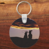 Cowboy-Team mit Lassoes Schlüsselanhänger (Vorderseite)