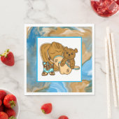 Cowboy Teddy Bear Boy’s Baby Shower Paper  Serviette (Beispiel)