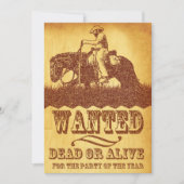 Cowboy-Thema-Party Einladung (Vorderseite)