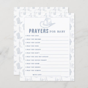 Cowboy toile de jouy Baby Dusche, Gebete für Baby