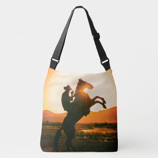 Cowboy Tote Bag Tragetaschen Mit Langen Trägern (Vorderseite)