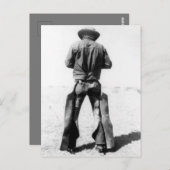 Cowboy Tragen von Chaps Vintag Postkarte (Vorne/Hinten)