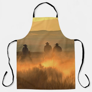Cowboy-Trio: Berglandschaft. Schürze