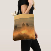 Cowboy-Trio: Berglandschaft. Tasche (Von Nahem)