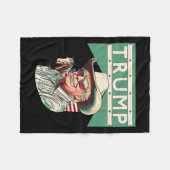 Cowboy Trump ist mein Präsident Fleecedecke (Vorderseite (Horizontal))