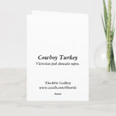 Cowboy Türkei - Karte (Rückseite)